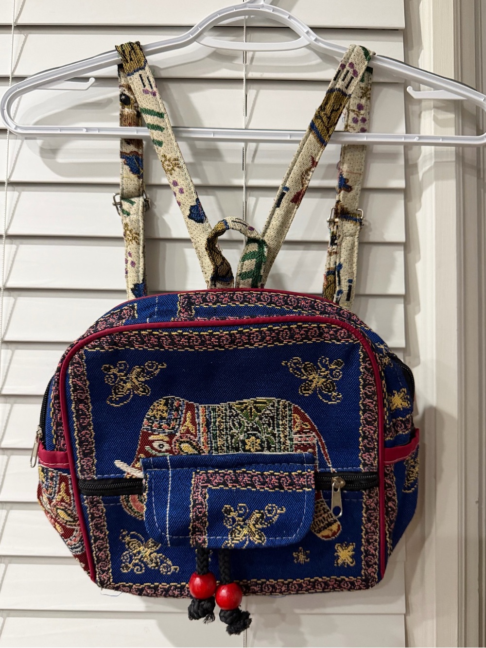 Beautiful Small Bohemian Embroidered Elephant Backpack 🐘💙